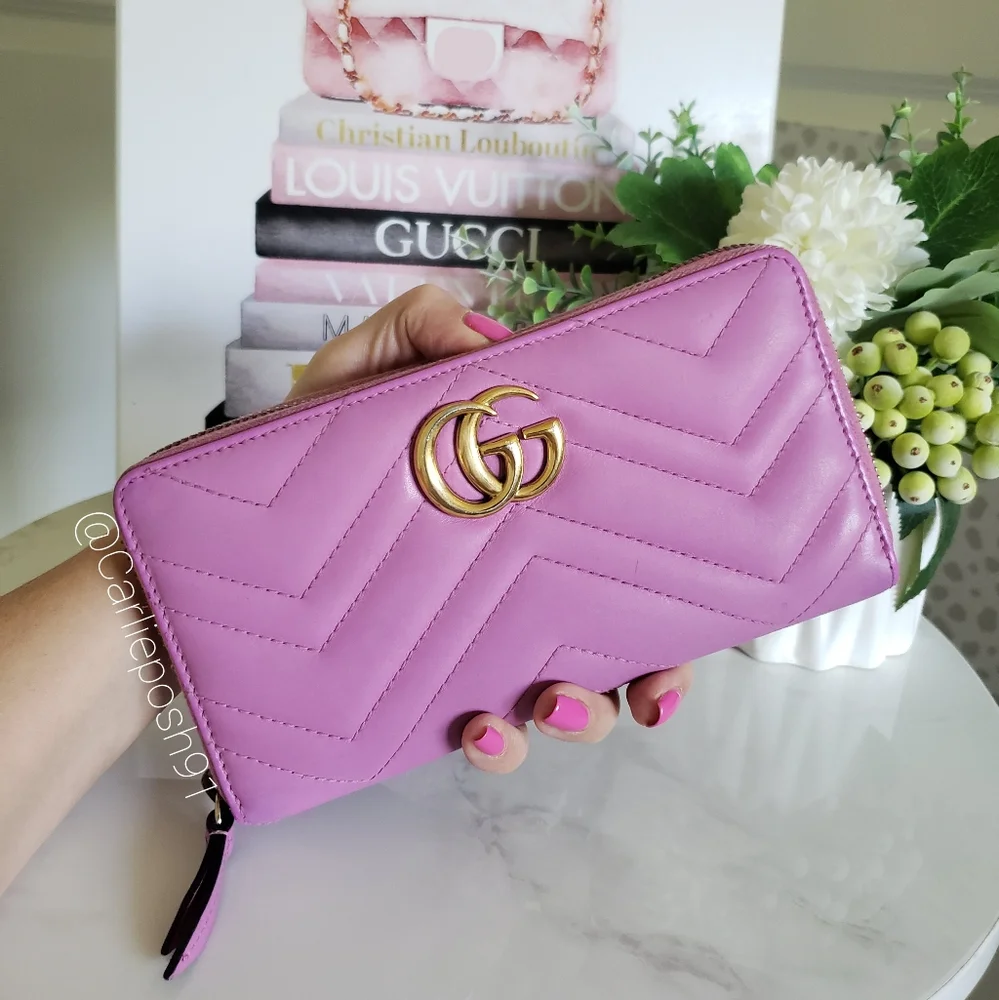 **SOLD** Authentic Pre-owned Gucci Marmont Zip Around Continental Wallet - Picture 3 of 14